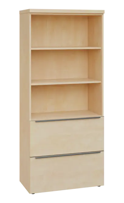 SIN 5 - 82ZN kancelářská skříň, 2-zásuvková/nika, 1820x800x400, bříza světlá